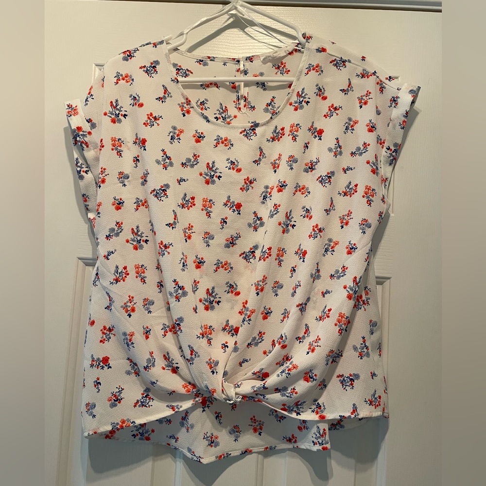 Floral White Top